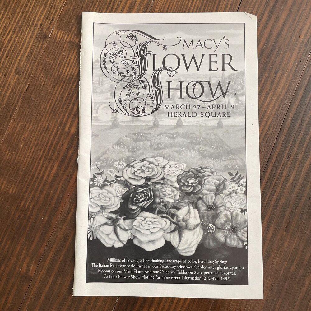 1994 Macy's Department Store NYC Annual "Macy's Flower Show" vintage print ad
